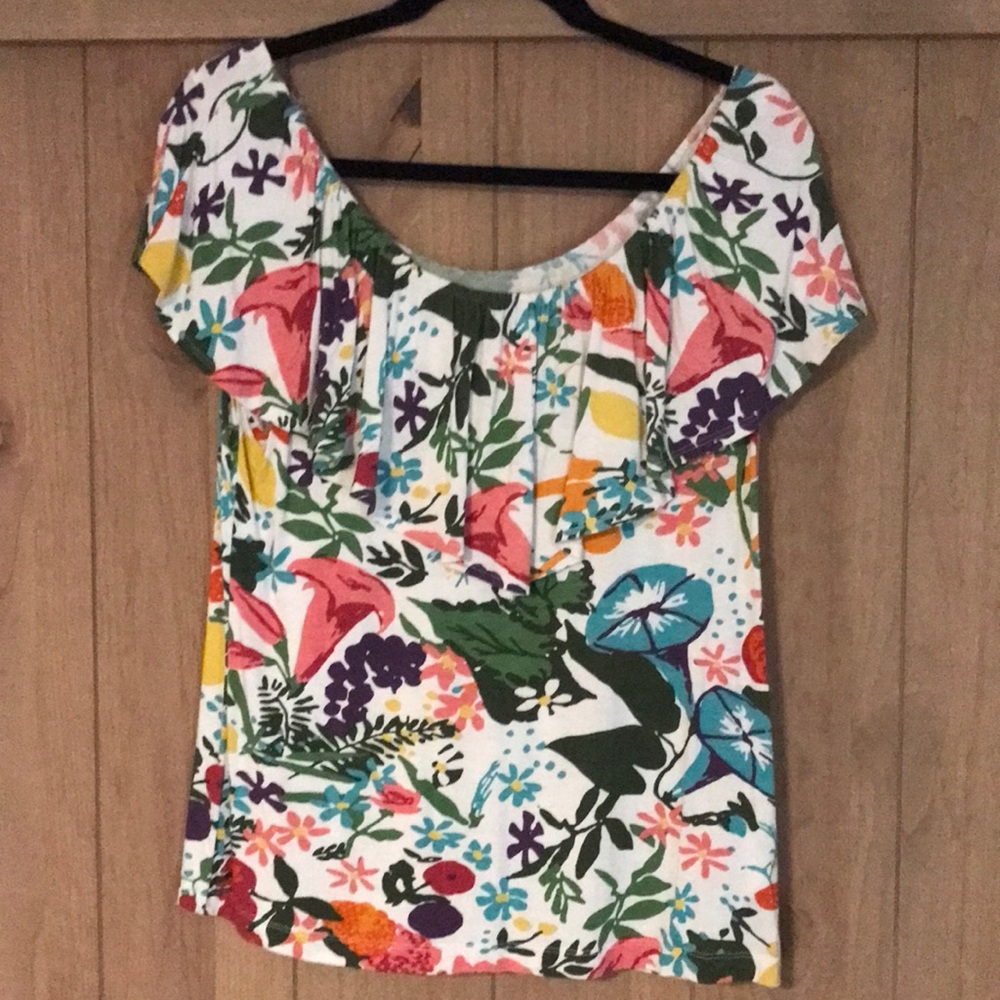 Anthropologie colorful top size medium